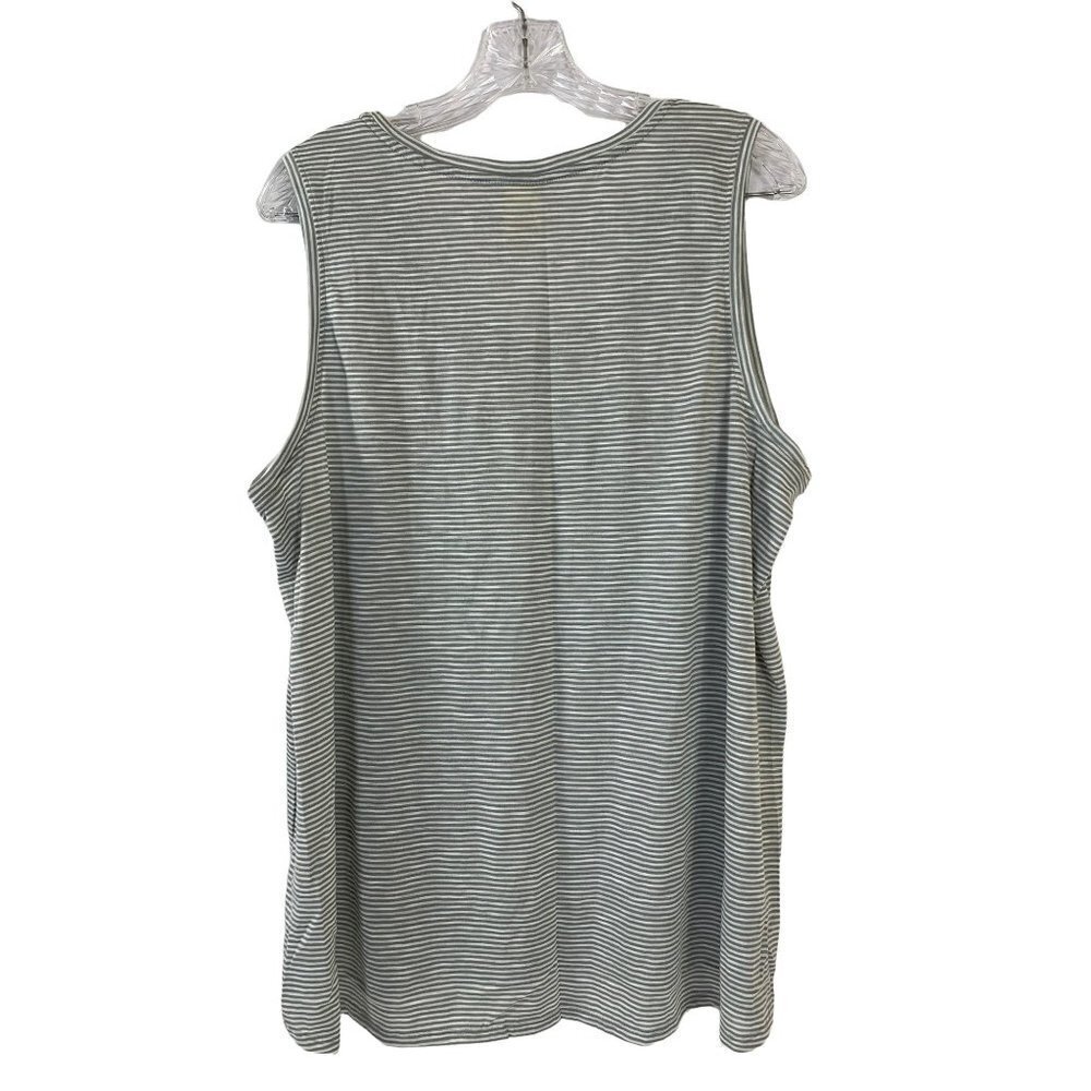 Faded Glory Women's Gray Stripped Tank Top